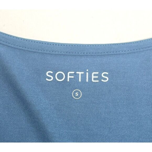 Softies Taylor Long Sleeve Ankle PJ Set 2 Piece Size Small Lakeside Blue - Picture 5 of 16